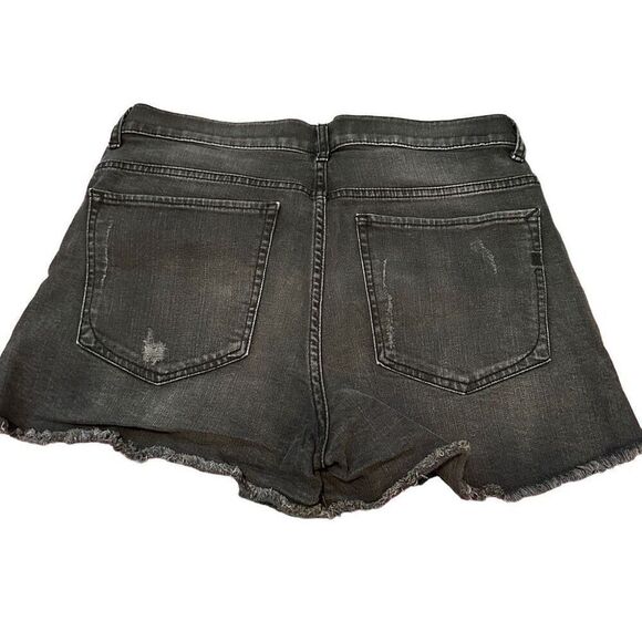 Express black denim cut off shorts- size 10 - Picture 2 of 6